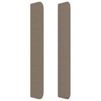 Hoofdbord met randen 83x16x118/128 cm stof taupe - thumbnail