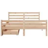 Bedframe zonder matras massief grenenhout 160x200 cm - thumbnail