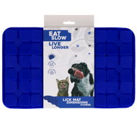 Eat Slow Live Longer Lick Mat Dimensions Flower Blauw - thumbnail