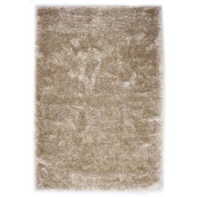 Hoogpolig Glanzend Vloerkleed Zand-120 x 170 cm