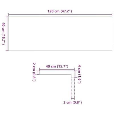 Vensterbanken 2 st onbehandeld 120x40x2 cm massief eikenhout