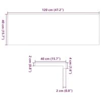 Vensterbanken 2 st onbehandeld 120x40x2 cm massief eikenhout - thumbnail