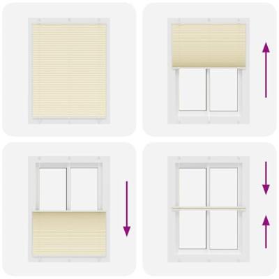 Pliss rolgordijn 105x150cm stofbreedte 104,4cm polyester crme