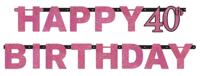 Letterbanner 40 Jaar Sparkling Roze - thumbnail