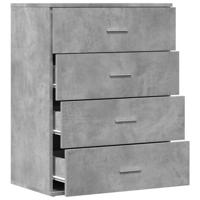Dressoir 60x39x80 cm bewerkt hout betongrijs - thumbnail