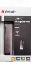 Verbatim USB 3.2 Gen 1 multiport hub, USB-C > 2x USB-A + USB-C + HDMI + RJ-45 usb-hub - thumbnail