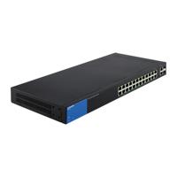 Linksys Lgs326P-Eu Beheerde Gigabit Poe+ (192 W) Smart-Switch Met 2 Gigabit- En Sfp-Poorten Voor Bedrijven, 24-Poorts, Zwart/Blauw - thumbnail