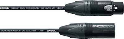 Cordial CDX5-1 DMX XLR male - XLR female 5-pins (3 aangesloten) lichtkabel 5m