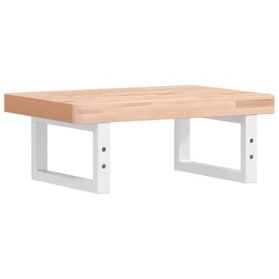 Badkamer wandschap staal en massief beukenhout