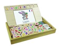 Bio Toys - Tweetalig Frans / Engels Woordschool - Houten spel - thumbnail