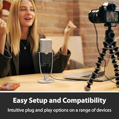 AKG Ara - professionele USB-condensatormicrofoon, blauw-zilver - thumbnail