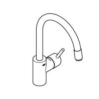 Keukenmengkraan GROHE Concetto Hoog Uittrekbare Mousseur (Grohe Zero) - thumbnail