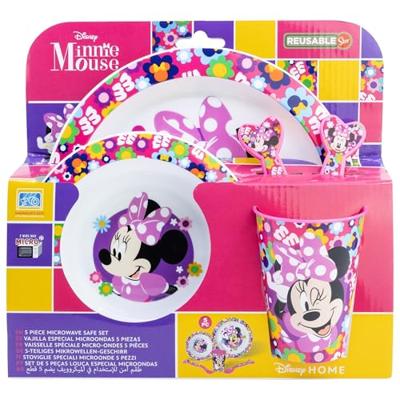 Kinderen servies set Minnie Mouse Minnie Bold Florals 5 Onderdelen