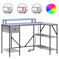 Bureau met lade Grijs sonoma 120 x 79 x 86.5 cm Bewerkt hout - thumbnail