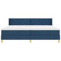 Boxspringbed met matras met hoofdeinde Blauw 200 x 200 cm Stof - thumbnail