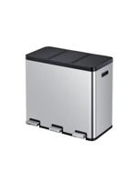 Pedaalemmer eko essential recycler 3x20liter rvs - thumbnail