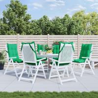 VidaXL Stoelkussens 6 st hoge rug oxford stof groen - thumbnail