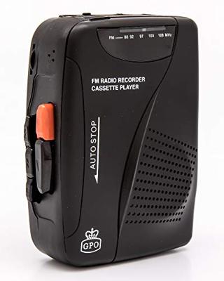 GPO KW938B draagbare cassettespeler, walkman met geïntegreerde luidpreker en microfoon zwart