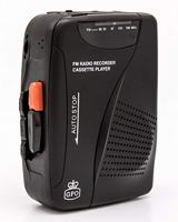 GPO KW938B draagbare cassettespeler, walkman met geïntegreerde luidpreker en microfoon zwart - thumbnail