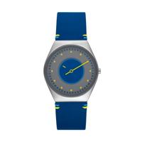 Horlogeband Skagen SKW6873 Leder Blauw 22mm - thumbnail