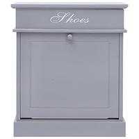 Schoenenkast 50x28x58 cm paulowniahout grijs - thumbnail