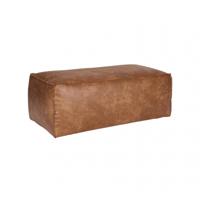 WOOOD Poef 'Rodeo' Cognac - thumbnail