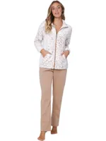 Pastunette Teddy Huispak Dames Fleece -Animal - Beige pyjama pak met rits - Warm - Copy - thumbnail