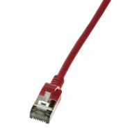 LogiLink CQ9054S RJ45 Netwerkkabel, patchkabel CAT 6A U/FTP 2.00 m Rood Extreem dun, Vlambestendig, Flexibel, Folie afscherming, Halogeenvrij, Snagless, - thumbnail
