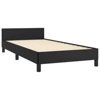 Bedframe met hoofdeinde zonder matras 80x200 cm zwart - thumbnail
