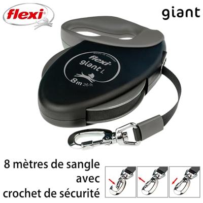 Rollijn giant plus l/8m zwart Flexi - Flexi Rollijn giant plus l/8m zwart Flexi - Flexi