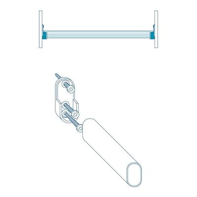 Steun voor stang in kast Stor Planet 2,5 x 1,5 cm Zilverkleurig (2 Stuks)