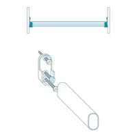 Steun voor stang in kast Stor Planet 2,5 x 1,5 cm Zilverkleurig (2 Stuks) - thumbnail