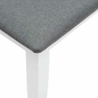 Bank 110 cm massief hout wit rubber - thumbnail