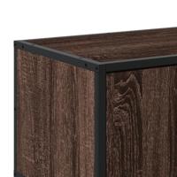 Tv-meubel 100x35x41 cm bewerkt hout metaal bruin eikenkleur - thumbnail