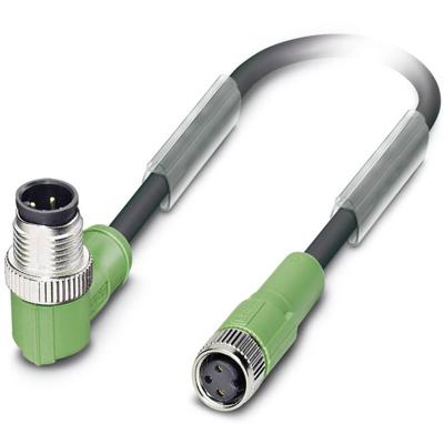 Phoenix Contact 1668904 Sensor/actuator connector, geassembleerd M8 Aantal polen (sensoren): 3 Stekker, haaks, Bus, recht 3.00 m 1 stuk(s) Piece