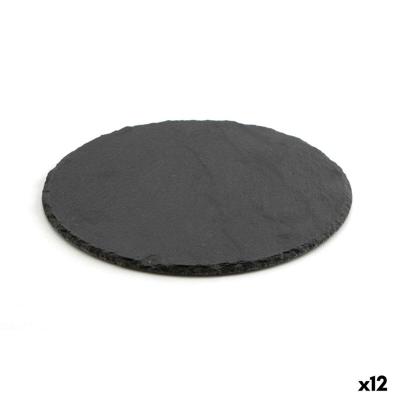Leisteen Effect Keramische Tray Quid Select Cirkelvormig Zwart (12 Stuks)