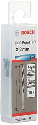 Bosch Accessoires 10X Metaalboor HSS Pointeq 2mm - 2608577188 Bosch Accessoires 10X Metaalboor HSS Pointeq 2mm - 2608577188