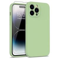 Lunso - iPhone 15 Pro - Hoesje Flexibel silicone Backcover - Lime Groen - thumbnail