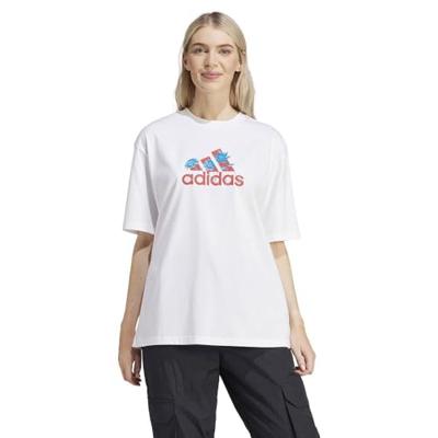 Dames-T-Shirt met Korte Mouwen Adidas Flower Badge of Sports Gt - Maat: M