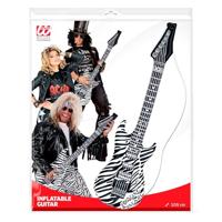 Opblaas Gitaar Zebra print 105cm - thumbnail