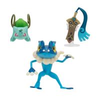Boti Pokémon batte figuur set - honedge, bulbasaur, frogadier, 3st. - thumbnail