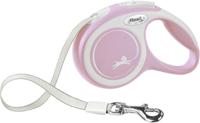 Flexi New Comfort Tape Grey & Rose Extra Small 3m Intrekbare Hondenriem/Lijn voor honden tot 12kg/26lbs - thumbnail
