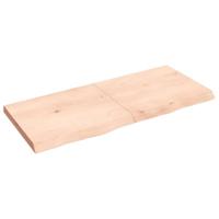 Wastafelblad 140x60x(2-6) cm onbehandeld massief hout - thumbnail