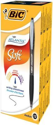 Bic balpen Atlantis Soft 1 mm, zwart