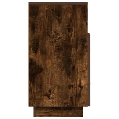Nachtkastje met 2 lades 36x36x68 cm gerookt eikenkleurig