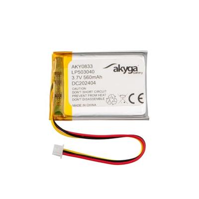 Akyga LP503040 Accupack Batterijgrootte: Speciaal LiPo 3.7 V 560 mAh