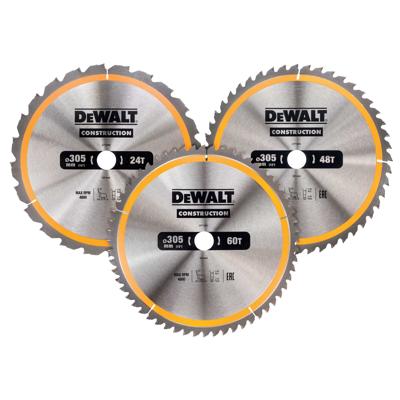 DeWALT DT1964 Cirkelzaagbladen Set 305mm (1X 24T 1X 48T 1X 60T)
