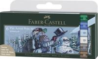 Faber Castell Tekenstift Pitt Artist Pen Brush - etui 6 stuks - Winter - thumbnail