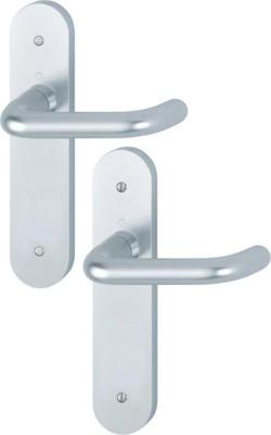 Hoppe deurkruk op schild vastdraaibaar - Paris - loop - deurdikte 40mm - F1