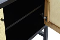 Dressoir DKD Home Decor Zwart Spar Natuurlijk Rotan (120 x 38 x 76 cm) - thumbnail